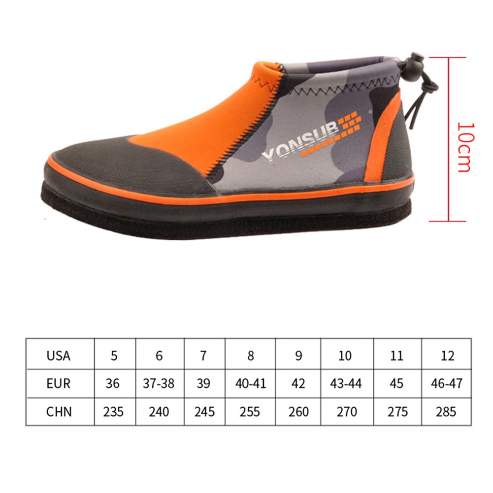 Adjustable Tightness Neoprene Wading Shoes For River Tracing Felt Sole 10(43-44) Fangkenuo